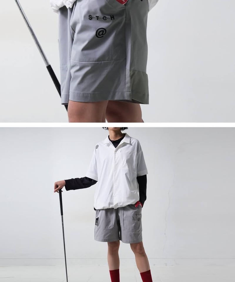 ANTIQUAGOLF×STCH】UNISEX（ユニセックス）logo half pants