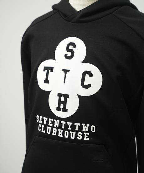 STCH  UNISEX（ユニセックス）【Clover logo hoodie-Black】