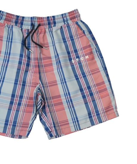 【ANTIQUAGOLF×STCH】UNISEX（ユニセックス）check half pants-red