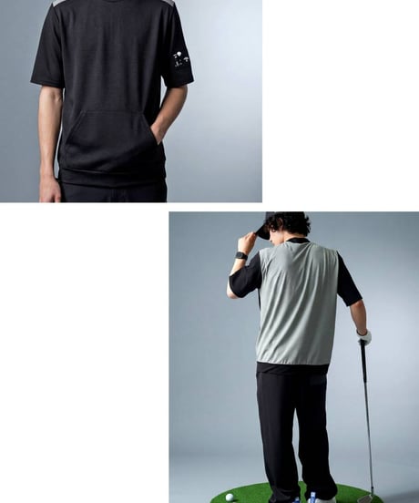 【ANTIQUA GOLF×STCH】Mock Neck Tops-black