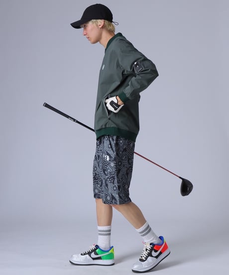 【ANTIQUAGOLF×STCH】v-neck logo tops-green