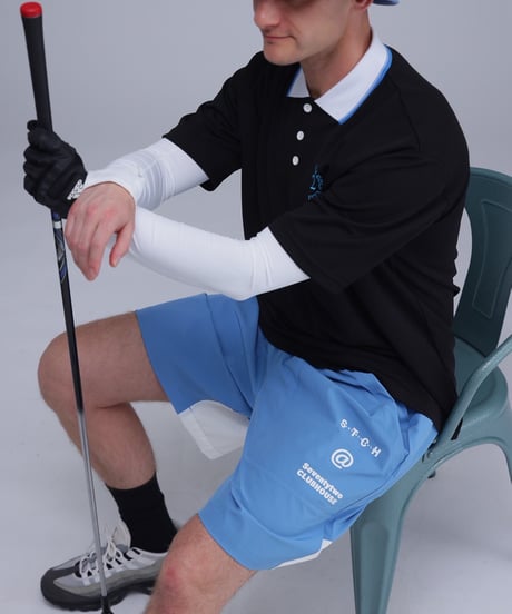 【ANTIQUAGOLF×STCH】UNISEX(ユニセックス)logo halfpants-blue