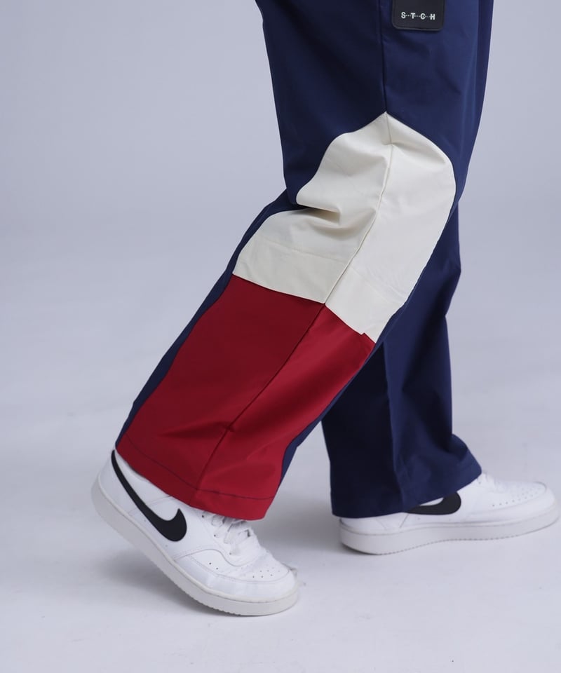 ANTIQUAGOLF×STCH】Color block pants-navy | 【公式】