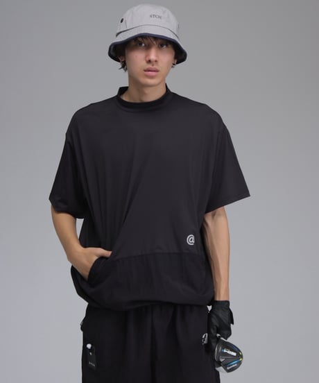 【ANTIQUAGOLF×STCH】UNISEX(ユニセックス)back design tops-black
