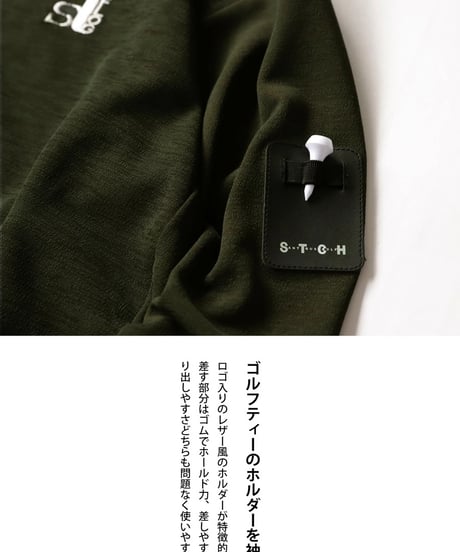 【ANTIQUAGOLF×STCH】UNISEX(ユニセックス)zip hoodie-black