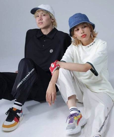 【ANTIQUAGOLF×STCH】UNISEX（ユニセックス）logo pants-white