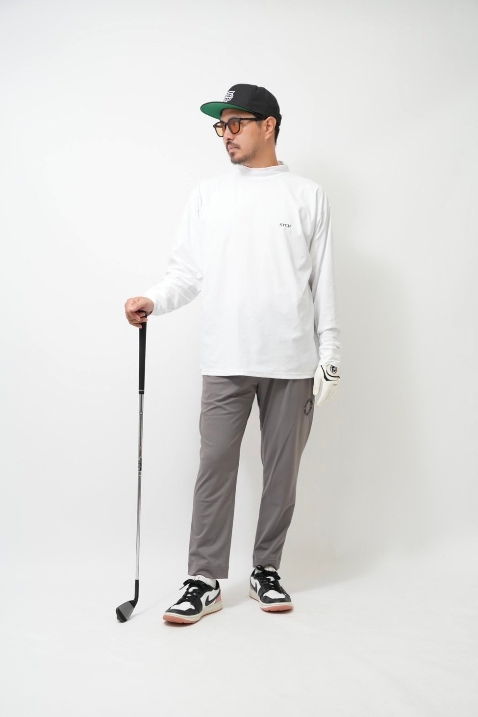 STCH ORIGINAL【side gather stretch pants-gray】 |