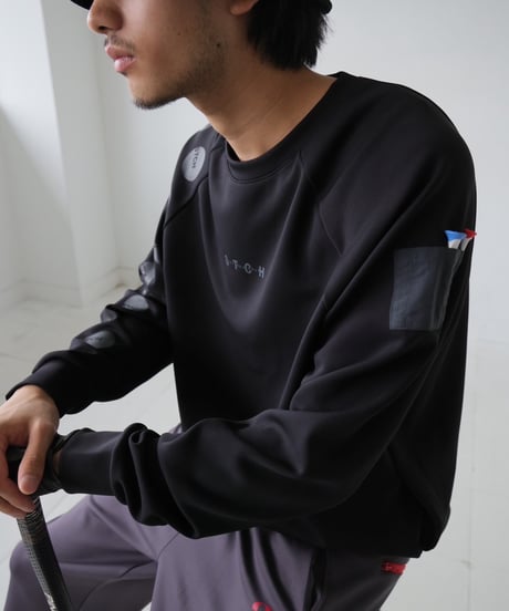 【ANTIQUAGOLF×STCH】UNISEX（ユニセックス）dot design tops-black