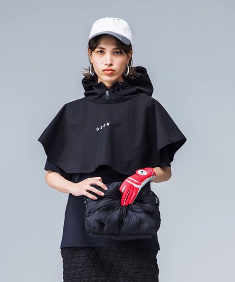 【ANTIQUAGOLF×STCH】UNISEX（ユニセックス）rain poncho-black