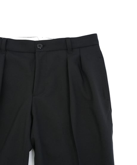 STCH【Twotuck wide pants-black】