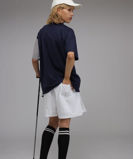 【ANTIQUAGOLF×STCH】LADIES（レディース）A-line half pants white