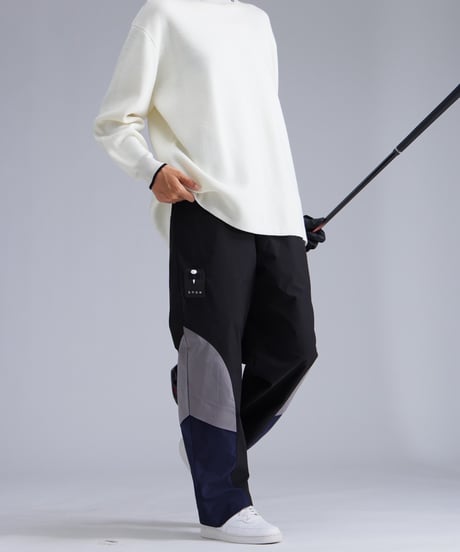 【ANTIQUAGOLF×STCH】Color block pants-black