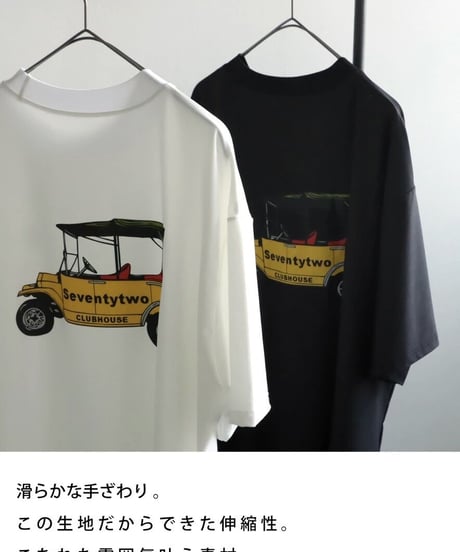 【ANTIQUAGOLF×STCH】UNISEX（ユニセックス）back print tee-white