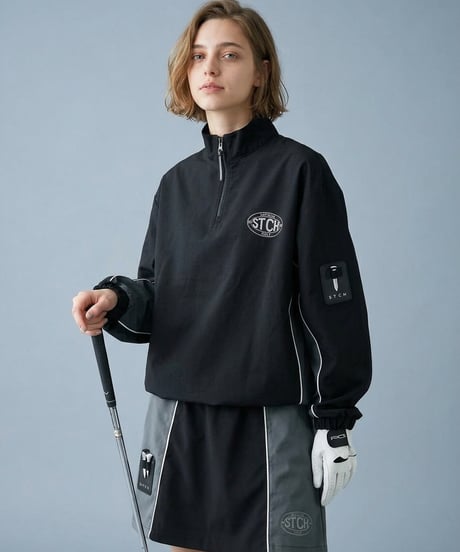 【ANTIQUAGOLF×STCH】Colorblock Half Skirt-black