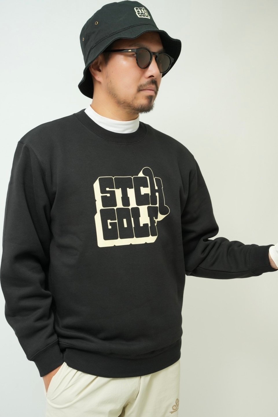 STCH ORIGINAL【STCH GOLF LOGO SWEAT-black】 | 【公式