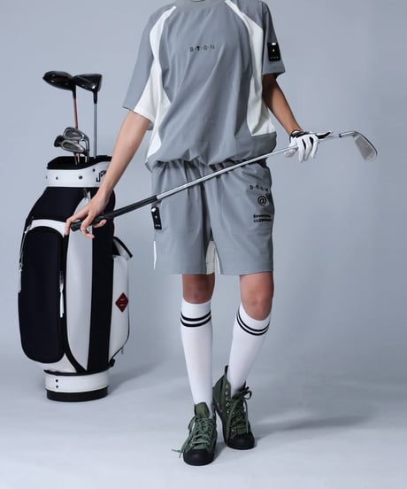 【ANTIQUAGOLF×STCH】UNISEX(ユニセックス)logo halfpants-gray