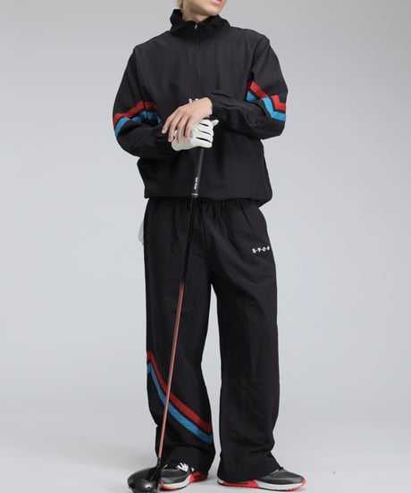 【ANTIQUAGOLF×STCH】UNISEX（ユニセックス） Asymmetric Line Pants-black