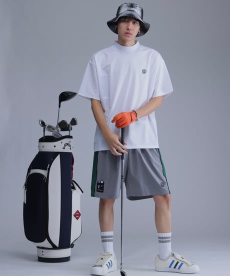 【 ANTIQUAGOLF×STCH 】printed short sleeve tops-white