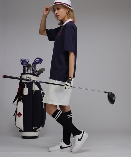 【 ANTIQUAGOLF×STCH 】Pleated Skirt-white