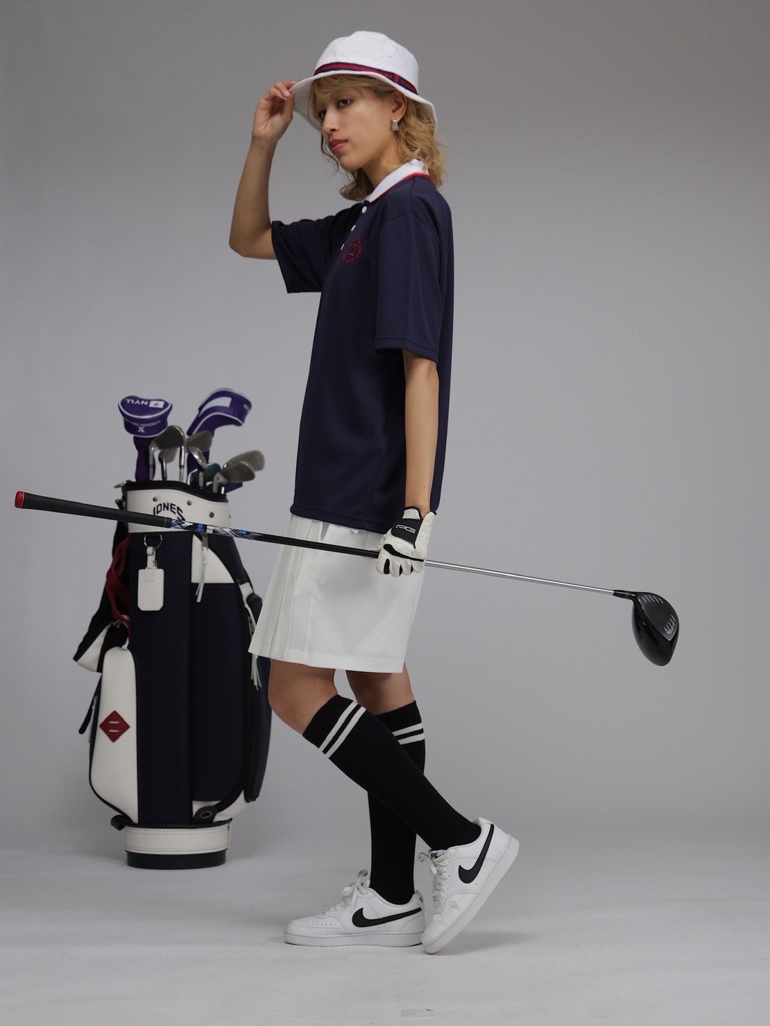 レディース GOLFパンツ ANTIQUAGOLF×STCH 】Pleated Skirt-white | 【公式】S