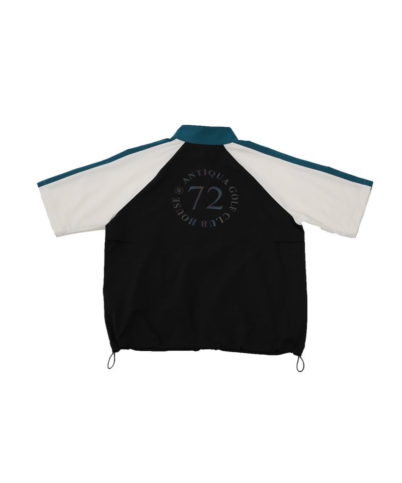 ANTIQUAGOLF×STCH 】halfzip contrast pullover-b
