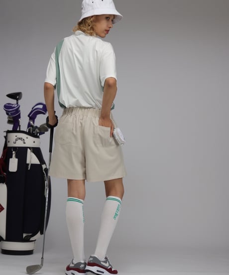 【 ANTIQUAGOLF×STCH 】Asymmetry Logo Tops-white
