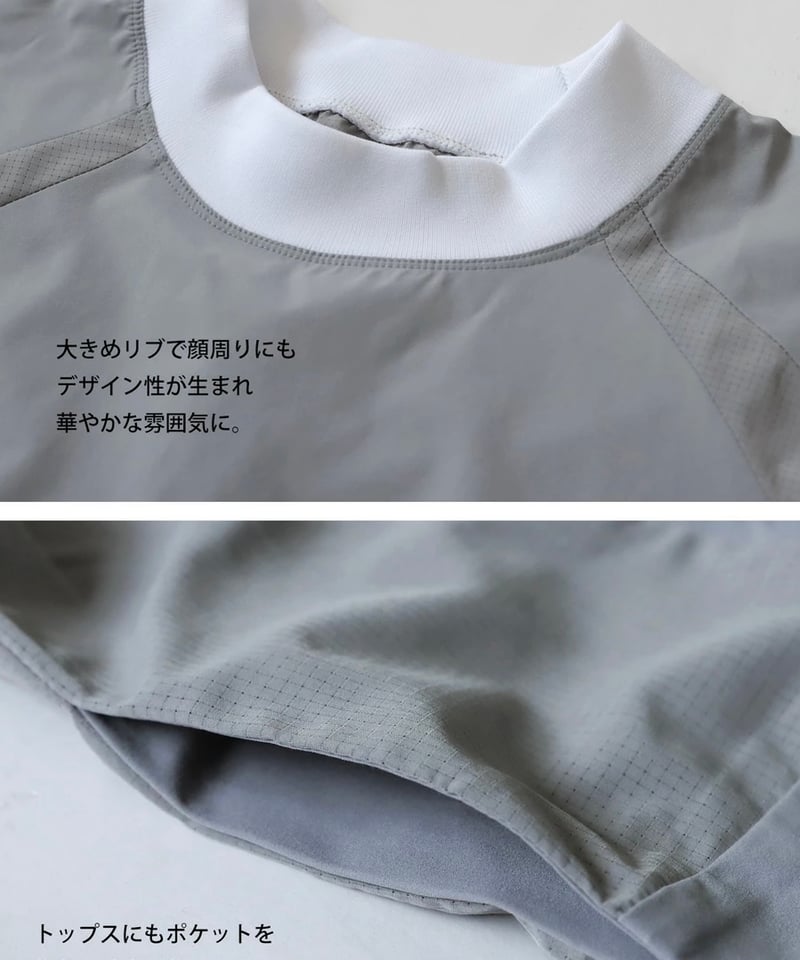 ANTIQUAGOLF×STCH】UNISEX（ユニセックス）ribbed coler to