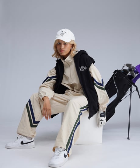 【ANTIQUAGOLF×STCH】UNISEX（ユニセックス） Asymmetric Line Pants-beige