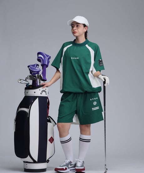 【ANTIQUAGOLF×STCH】UNISEX(ユニセックス)colored tech halfsleeve-green