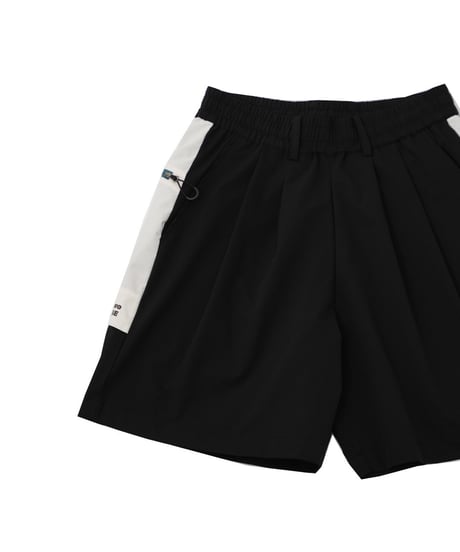 【 ANTIQUAGOLF×STCH 】contrast half pants-black×offwhite