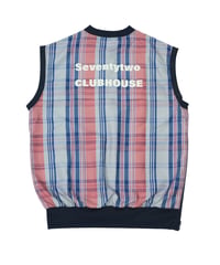 【ANTIQUAGOLF×STCH】UNISEX（ユニセックス）check logo vest-red