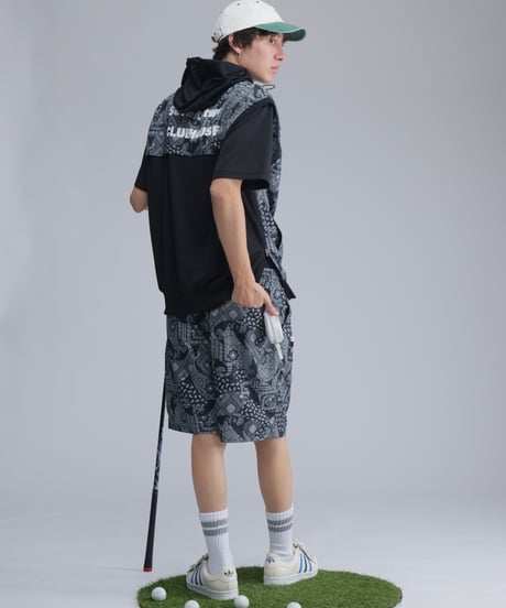 【 ANTIQUAGOLF×STCH 】paisley pattern vest-black