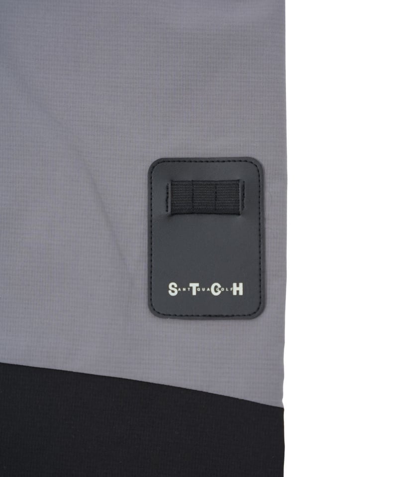 ANTIQUAGOLF×STCH】Color Block Pullover-black |