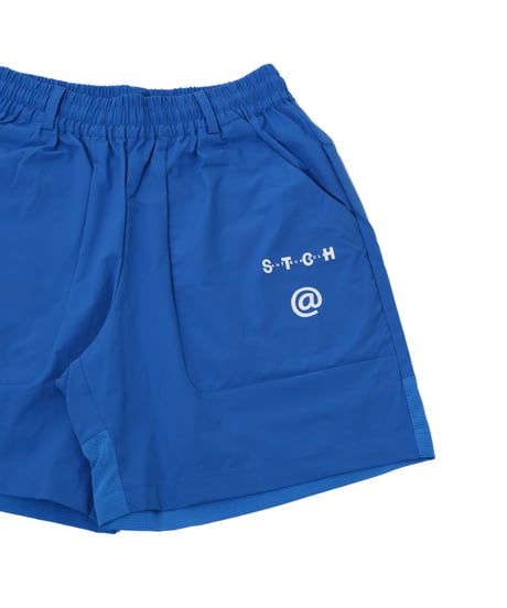 【ANTIQUAGOLF×STCH】UNISEX（ユニセックス）logo half pants-blue