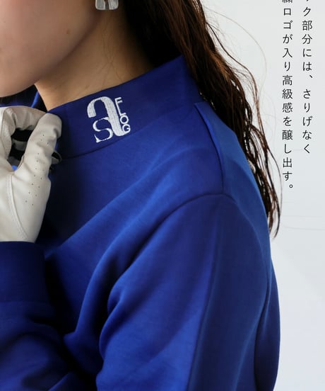 【ANTIQUAGOLF×STCH】logo color scheme tops-blue