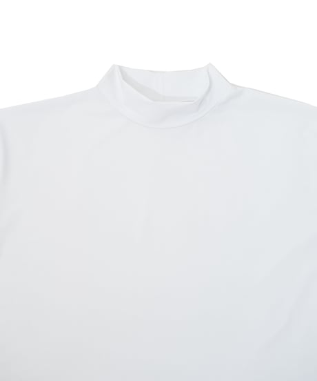 【ANTIQUAGOLF×STCH】UNISEX(ユニセックス)side logo mockneck tops-white