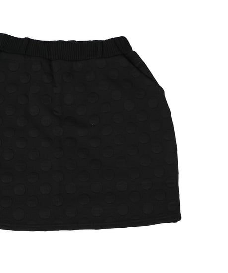 【ANTIQUAGOLF×STCH】dot mini skirt-black