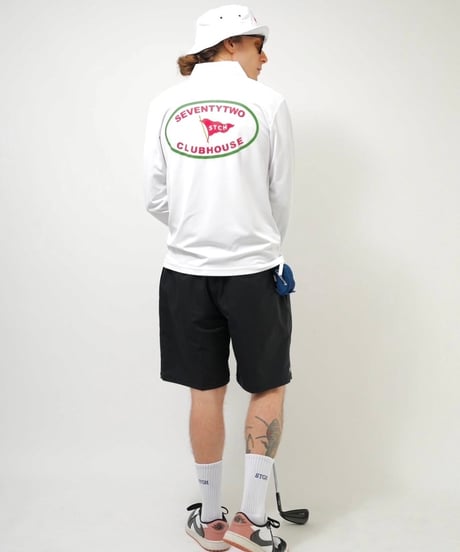 STCH ORIGINAL【Flag logo polo L/S-white】