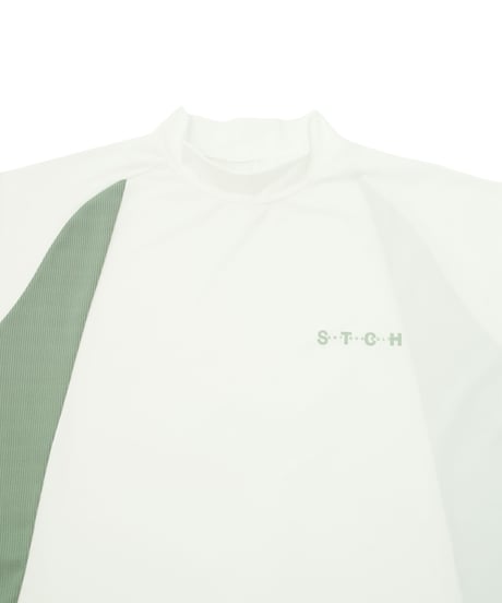 【 ANTIQUAGOLF×STCH 】Asymmetry Logo Tops-white