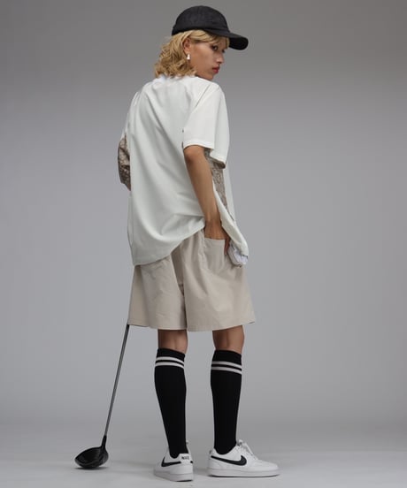 【ANTIQUAGOLF×STCH】LADIES（レディース）A-line half pants beige