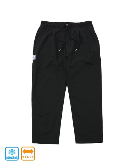 STCH ORIGINAL side gather stretch pants黒 CATEGORY フルレングスパンツ | 【公式】STCH ゴルフウェア [Seventytw