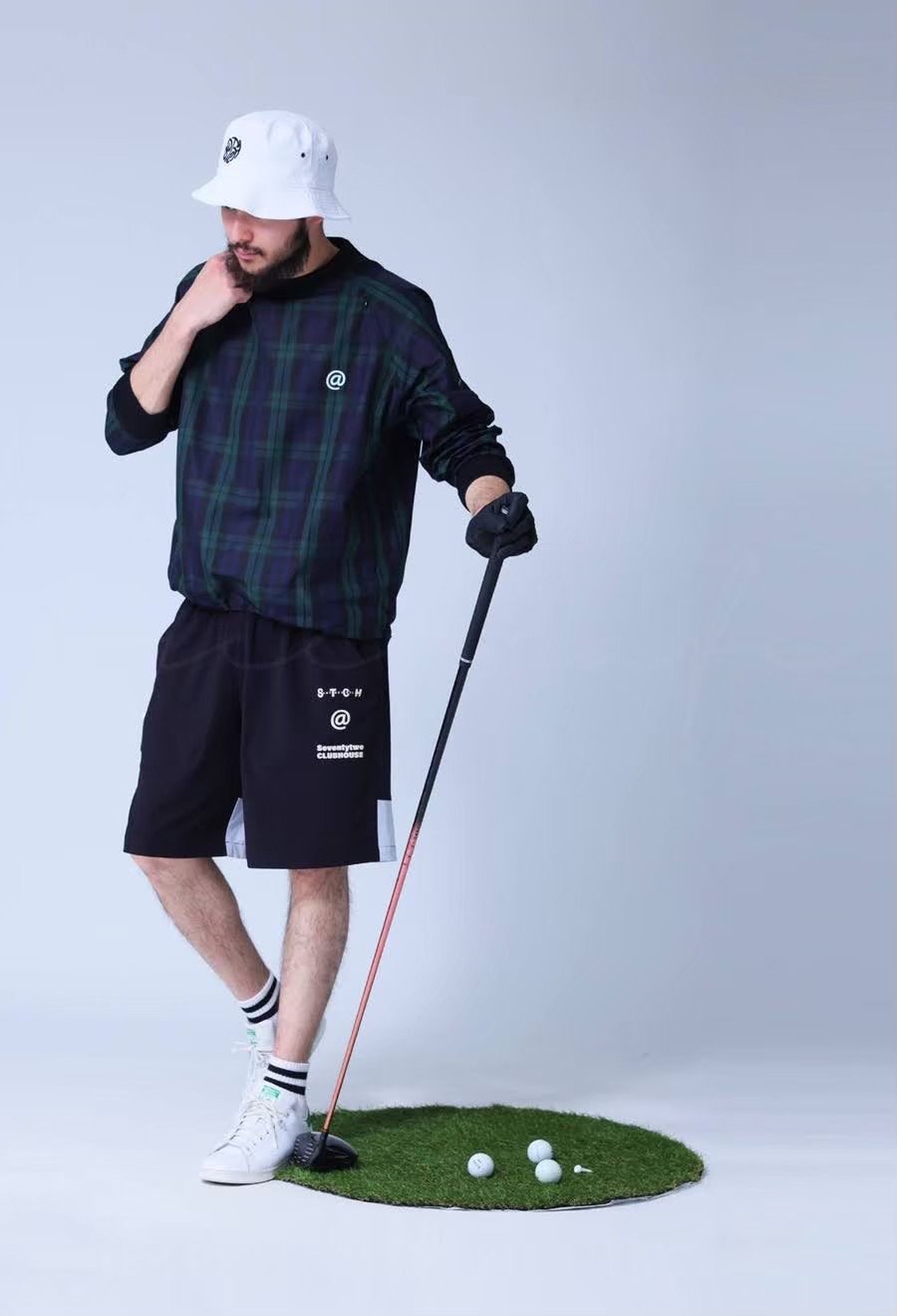 ANTIQUAGOLF×STCH】UNISEX(ユニセックス)logo halfpants-