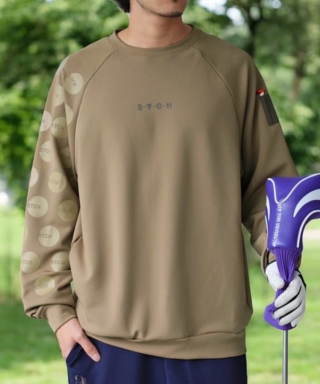 【ANTIQUAGOLF×STCH】UNISEX（ユニセックス）dot design tops-camel