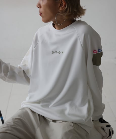 【ANTIQUAGOLF×STCH】UNISEX（ユニセックス）dot design tops-white