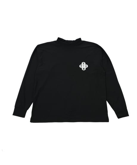 STCH ORIGINAL【 Clover logo mock neck-black 】