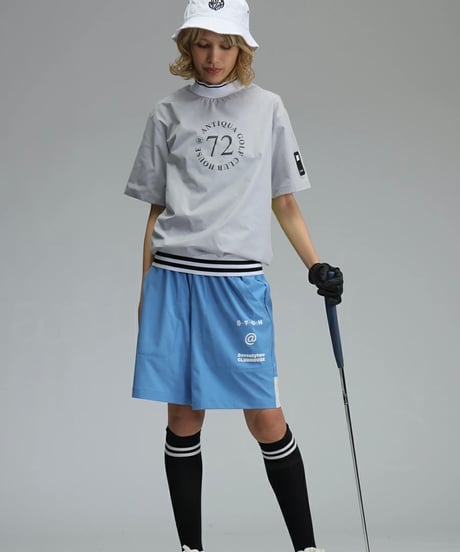 【ANTIQUAGOLF×STCH】UNISEX(ユニセックス)logo halfpants-blue