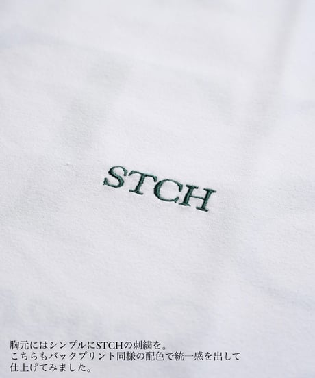 STCH ORIGINAL 【STCH LOGO mock neck-white】