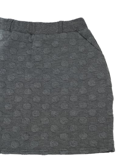【ANTIQUAGOLF×STCH】dot mini skirt-gray