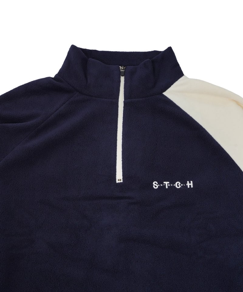 ANTIQUAGOLF×STCH】Color Block Fleece Pullover-n