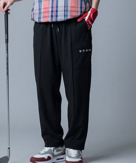 【ANTIQUA GOLF×STCH】Zip Design Logo Pants-black